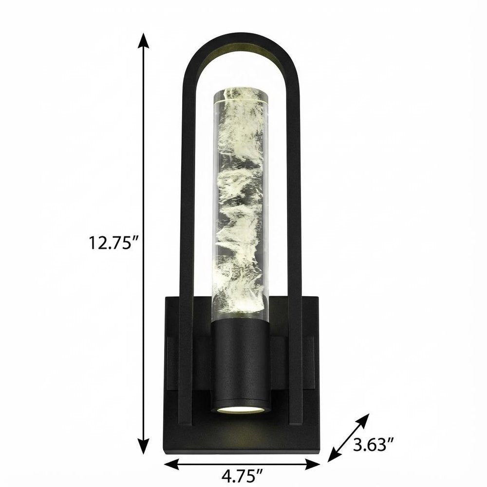 Black Transparent LED Dimmable Outdoor Hanging Light