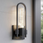 Black Transparent LED Dimmable Outdoor Hanging Light
