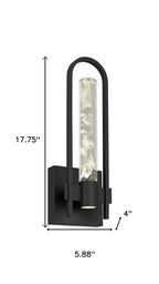 Black Transparent LED Dimmable Outdoor Hanging Light
