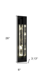 Black LED Dimmable Outdoor Hanging Light
