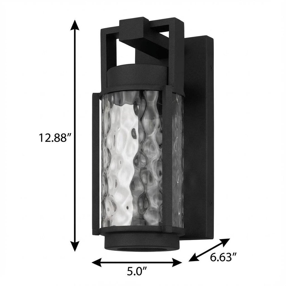 Black Hammered LED Dimmable Outdoor Hanging Light