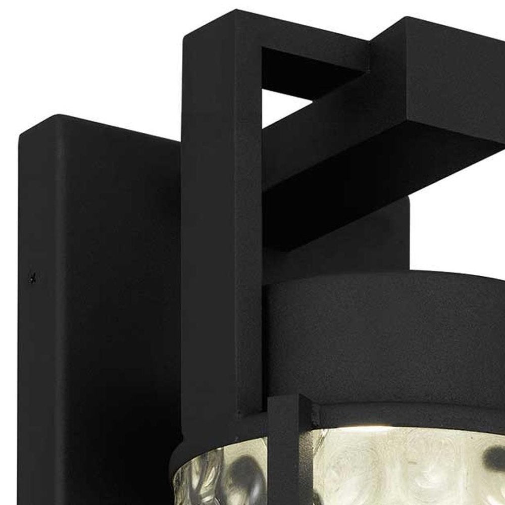 Black Hammered LED Dimmable Outdoor Hanging Light