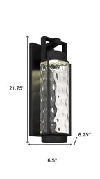 Black Hammered LED Dimmable Outdoor Hanging Light