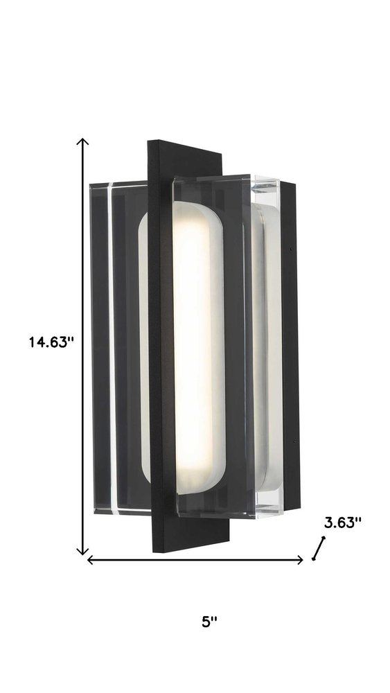 Black LED Dimmable Outdoor Hanging Light