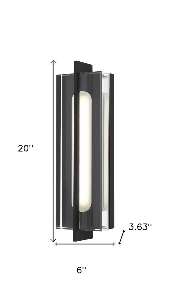 Black LED Dimmable Outdoor Hanging Light