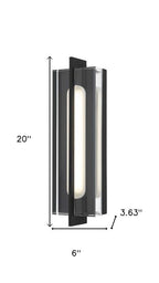 Black LED Dimmable Outdoor Hanging Light
