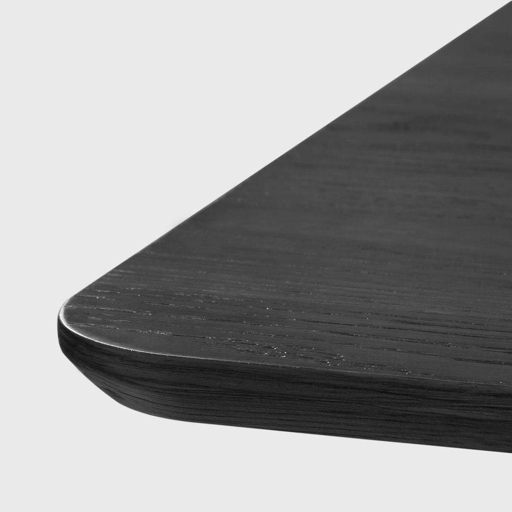 67" Black Solid Wood Double Pedestal Base Dining Table
