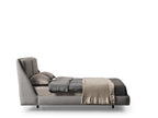 Gray Linen Upholstered King Bed Frame
