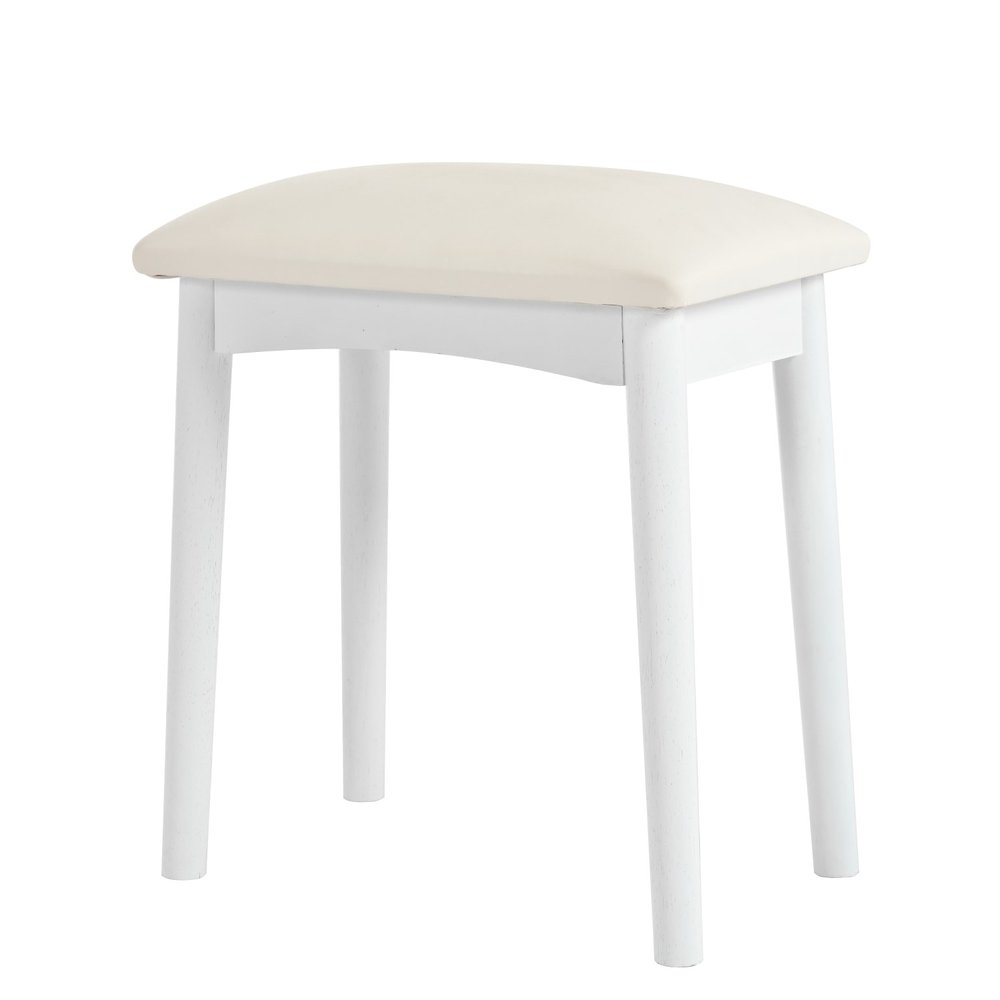 56" White Wood Vanity Table