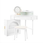 56" White Wood Vanity Table
