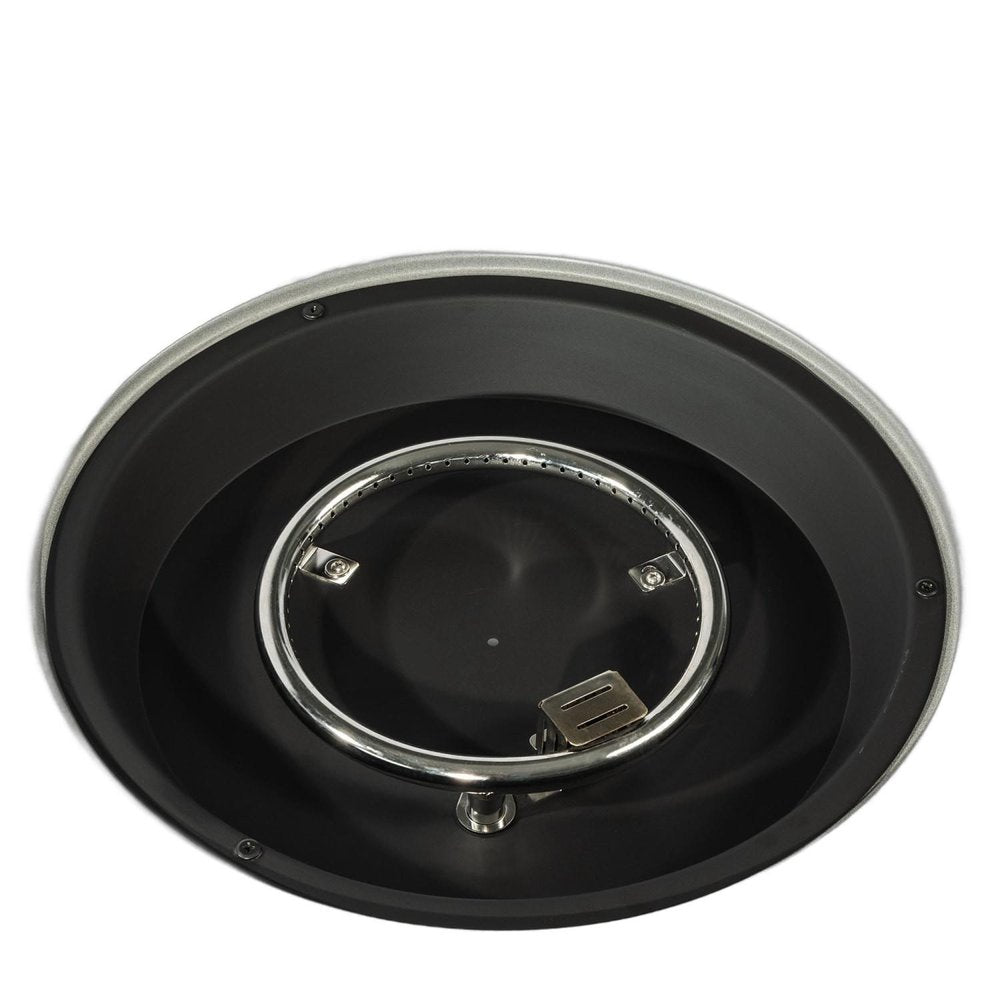 50000 BTU 36" Gray Steel Propane Round Fire Pit With Cover