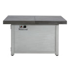 50000 BTU 45" Gray Aluminum Propane Rectangular Fire Pit With Cover