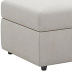 30" Black Velvet Ottoman With Storage