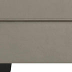 26" Gray And Black Microfiber Ottoman With Storage