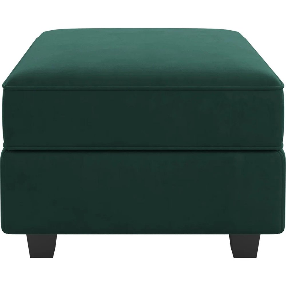 26" Black Microsuede Ottoman With Storage