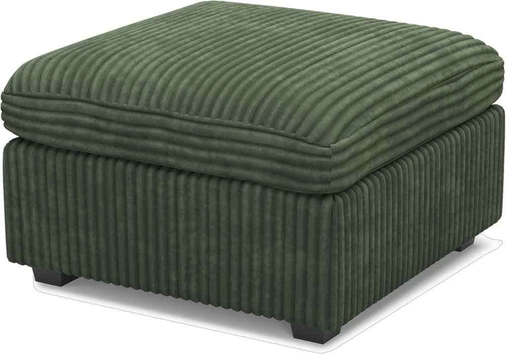 30" Gray And Black Corduroy Ottoman With Storage