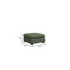 32" Charcoal and Black Corduroy Ottoman
