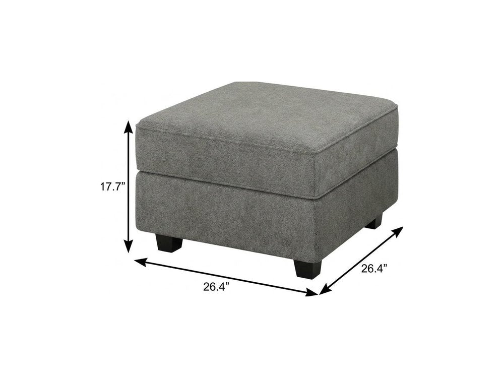 26" Teal Blue And Black Microfiber Ottoman With Storage