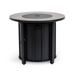 50000 BTU 30" Black Steel Propane Column Fire Pit With Cover