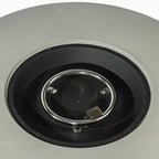 50000 BTU 37" Gray Steel Propane Round Fire Pit With Cover