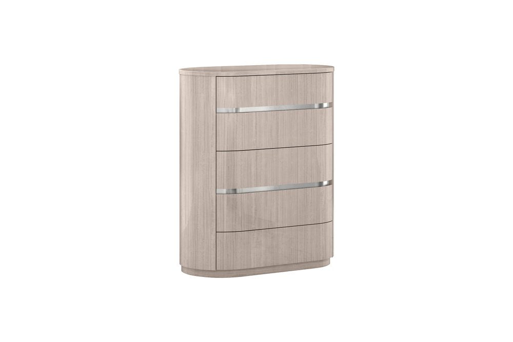 40" Beige Wood Four Drawer Dresser