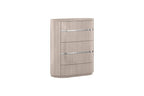 40" Beige Wood Four Drawer Dresser
