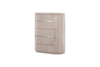 40" Beige Wood Four Drawer Dresser