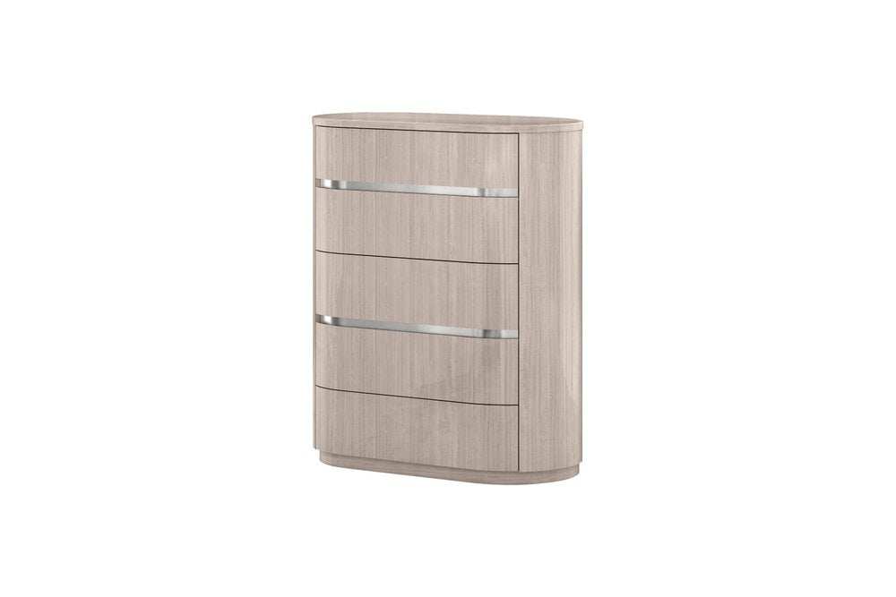 40" Beige Wood Four Drawer Dresser