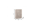 40" Beige Wood Four Drawer Dresser