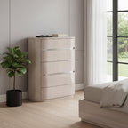 40" Beige Wood Four Drawer Dresser