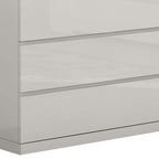 63" Gray Wood Six Drawer Double Dresser