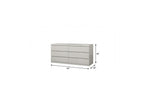63" Gray Wood Six Drawer Double Dresser