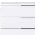 62" White Wood Six Drawer Double Dresser