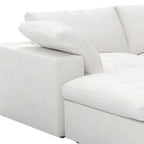 160" Black Linen Blend Modular Sofa With Ottomans Toss Pillows And Storage
