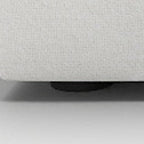 80" White Linen Blend Modular Loveseat and Toss Pillows