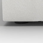 80" White Linen Blend Modular Loveseat and Toss Pillows