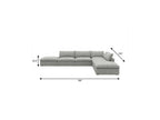 160" Light Gray Linen Blend Modular Armless Sofa With Ottomans And Storage