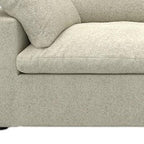 160" White Linen Blend Modular Sofa With Toss Pillows