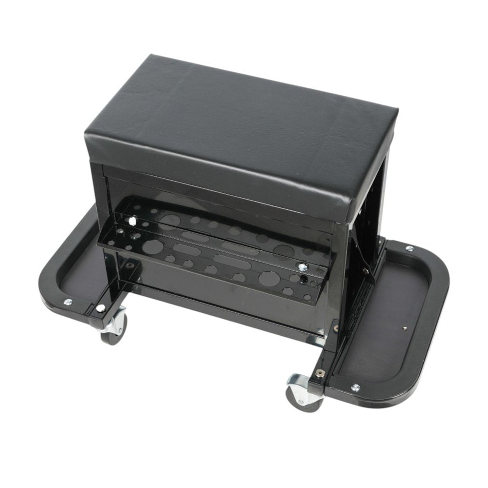 26" Black Multi-Tier Steel Three Drawer Tool Chest With Lid