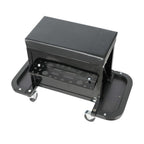 26" Black Multi-Tier Steel Three Drawer Tool Chest With Lid