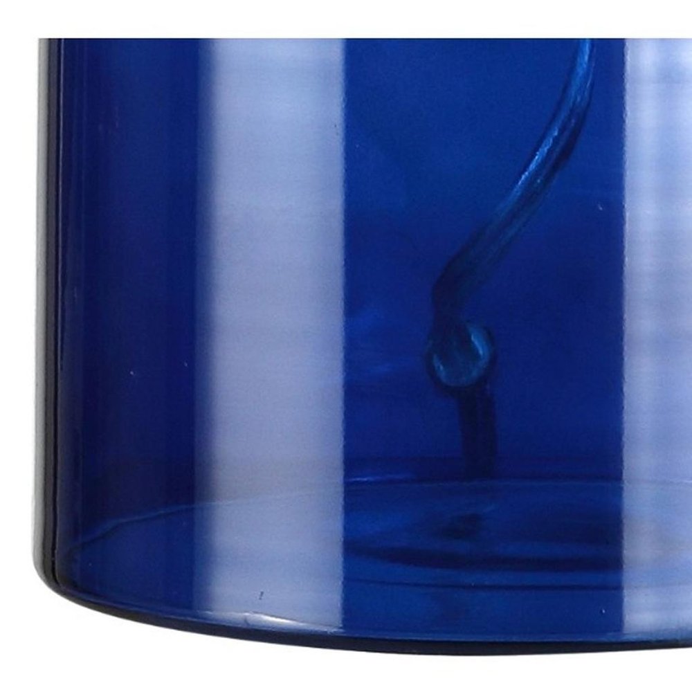 24" Clear Novelty Table Lamp With Drum Shade