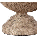 24" Brown Globe Table Lamp With Drum Shade