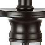 Set of Two 30" Black Table Lamps With Drum Shades