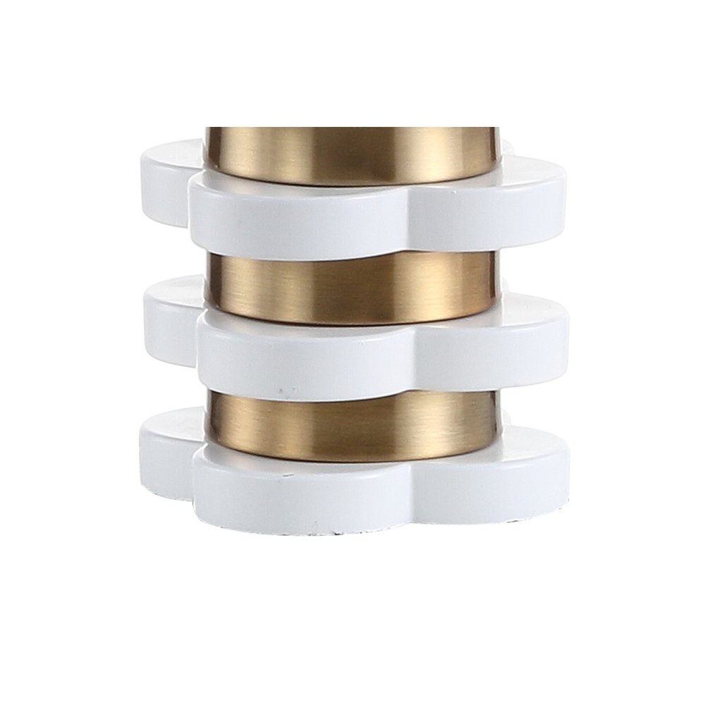 27" White Novelty Table Lamp With Drum Shade