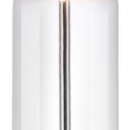 25" Silver Bedside Lamp With Drum Shade