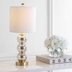 21" Gold Globe Table Lamp With Drum Shade