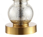 21" Gold Globe Table Lamp With Drum Shade