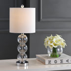 21" Silver Novelty Table Lamp With Globe Shade