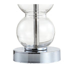21" Silver Novelty Table Lamp With Globe Shade