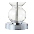 21" Silver Novelty Table Lamp With Globe Shade